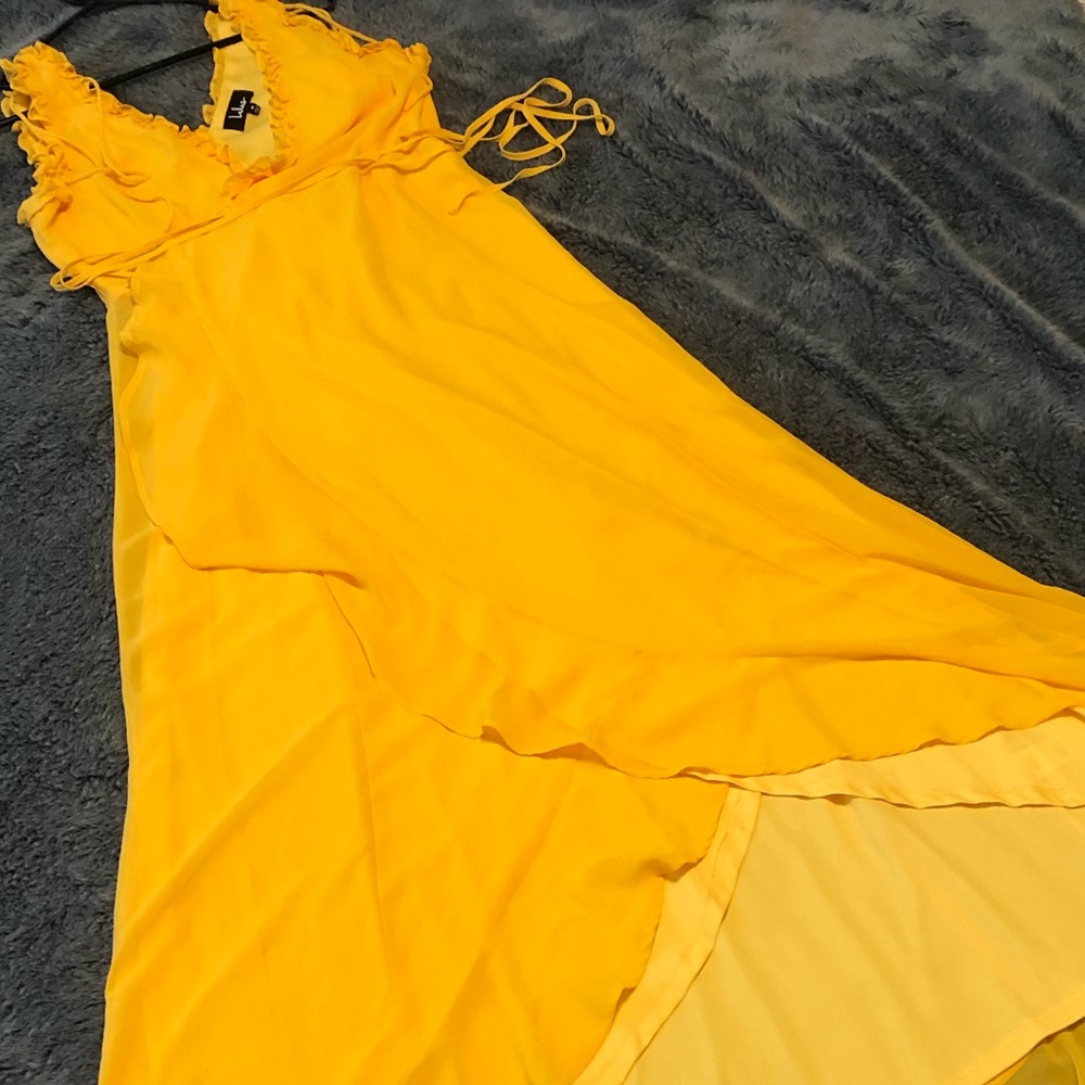 Lulus Ruffled Wrap Dress